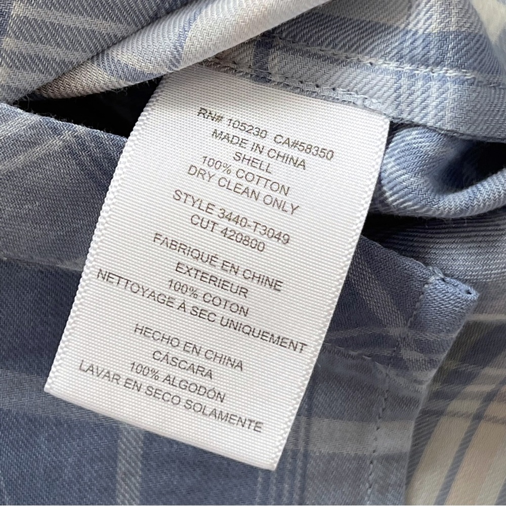 Joie Blouse Acaelle Plaid Button Down Cotton Top XS - Picture 13 of 17